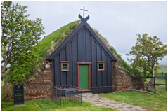 Iglesia de Vidimyri, Islandia. Construída en 1834.
